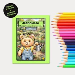 cahier d'activités et de coloriage printemps jeanniesse (pdf à imprimer)